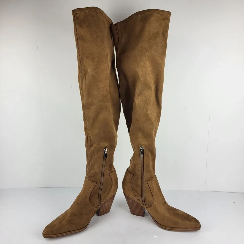 Marc Fisher ltd  Gwyneth Women's over the knee Tall Brown Boot Size 7.5M